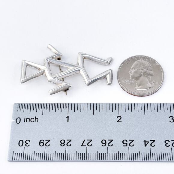 Vintage Native American Navajo Sterling Silver 925 Kachina Pin Brooch - Picture 7 of 7